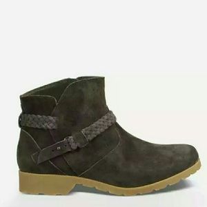 Teva Black Delavina waterproof suede ankle bootie